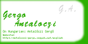 gergo antaloczi business card