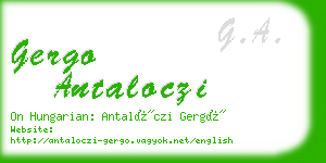 gergo antaloczi business card